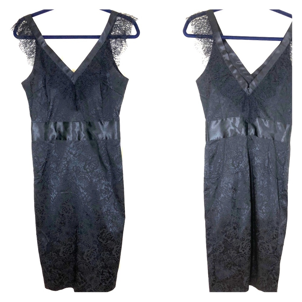 Dolce & Gabbana Black Dress Lace Strap